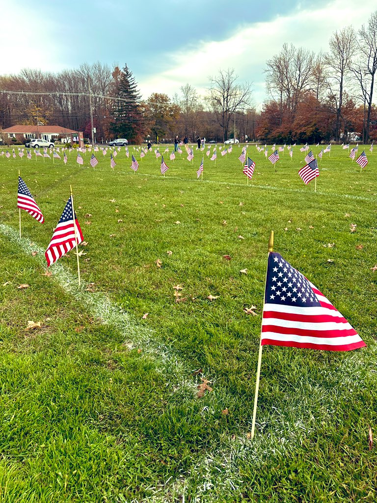 <a href="/RobRobinsonUSMC/">Rob Robinson</a> and students prepping for a special celebration to honor our veterans.