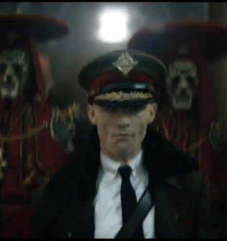 CreasingTheFold's tweet photo. Some of the symbolism is pretty dark &amp; poignant,…Nazi, church &amp; state, and a shadowy figure resembling CERNunnos or Pan as the pagan wilderness god/devil calling in a “new age for the universe” 🤔 This is one to watch for it’s esoteric message if for no other reason. Interesting https://t.co/0zNtCaaGOB