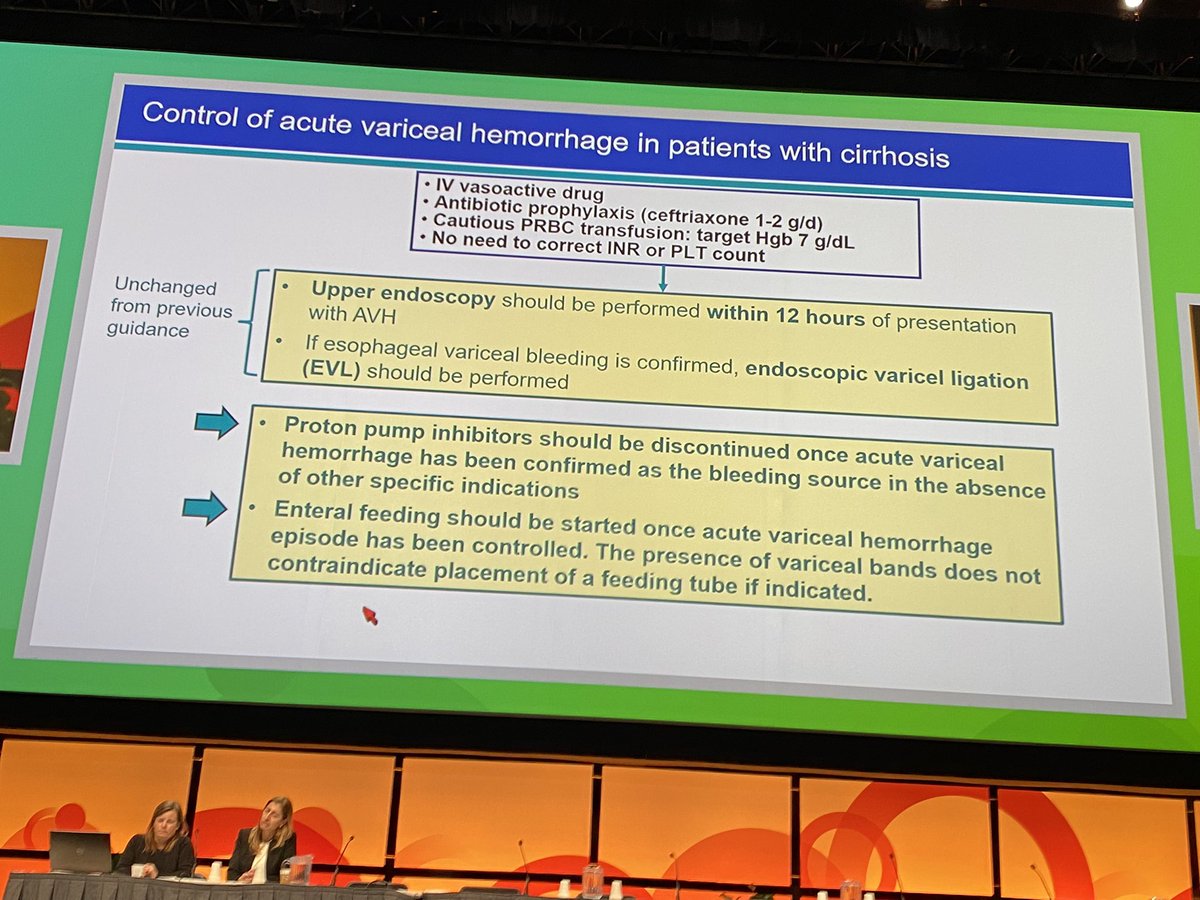 George Ioannou (@gnioannou) on Twitter photo New AASLD guidance statements highlighted by <a href="/JuanAbraldes/">Juan G Abraldes</a> & <a href="/ggarciatsao/">Guadalupe GarciaTsao</a> at #TLM23
1. When to do pre-emptive TIPS in acute variceal bleeding 🩸
2. Stop PPI once variceal bleed confirmed- no needed for banding ulcers
3. When TIPS does not decrease HVPG<12, add NSBB New AASLD guidance statements highlighted by <a href="/JuanAbraldes/">Juan G Abraldes</a> & <a href="/ggarciatsao/">Guadalupe GarciaTsao</a> at #TLM23
1. When to do pre-emptive TIPS in acute variceal bleeding 🩸
2. Stop PPI once variceal bleed confirmed- no needed for banding ulcers
3. When TIPS does not decrease HVPG<12, add NSBB