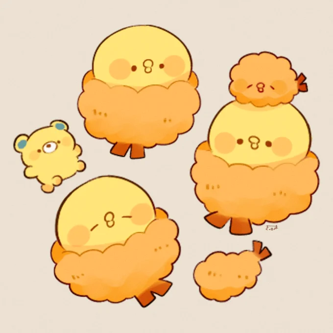 エビフライなひよこ達  #きみピヨ