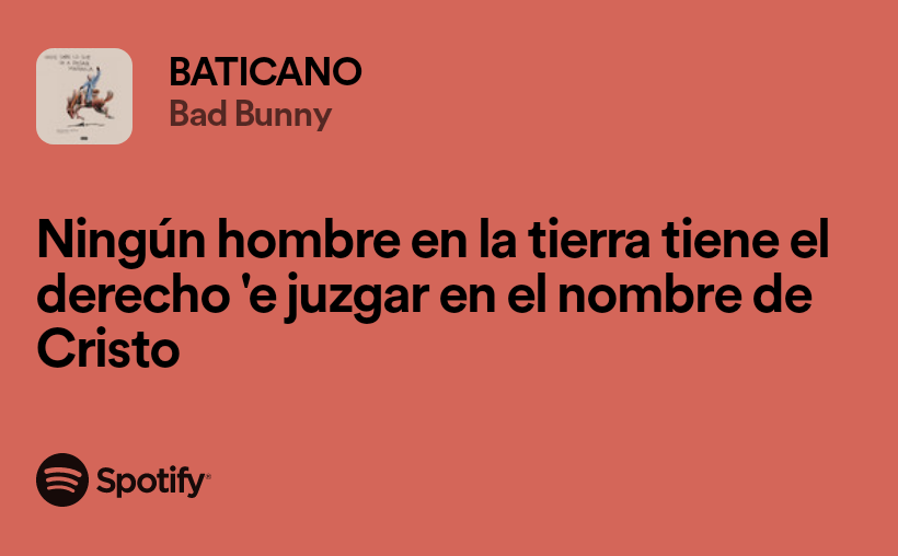 Violette07S's tweet photo. Baticano - Bad Bunny https://t.co/48csej7MZr