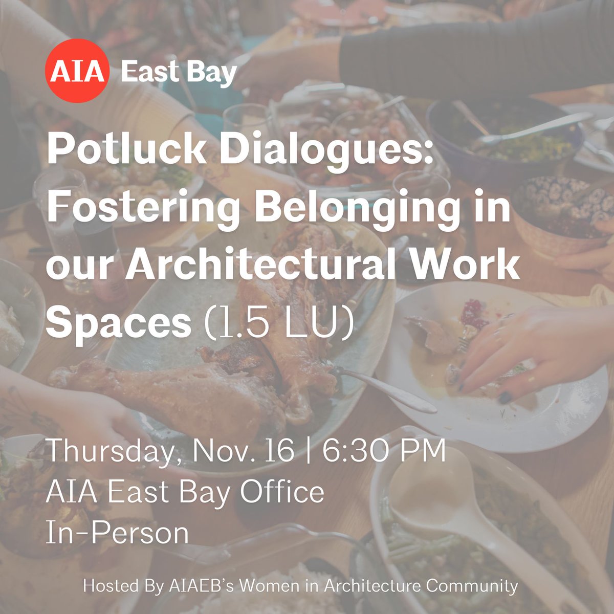 Come for respectful and engaging dialogue to gain knowledge, learn practical exercises &amp; tools, and take home resources for bringing people into connection, unity, and community and enjoy a potluck among new friends! ⁠
⁠
Learn more and RSVP here: aiaeb.org/calendar/potlu…