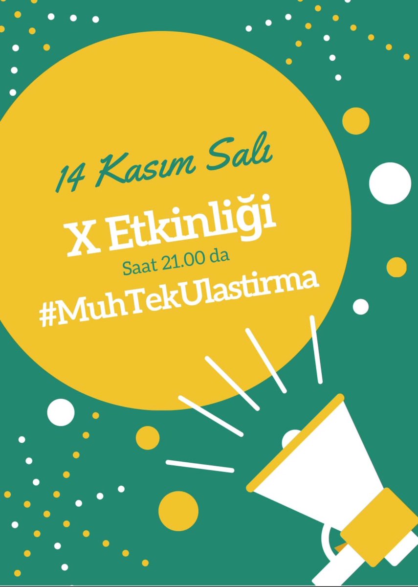 3. Sendikamız Ulaştırma hizmet kolu için, Hedeflerimiz için, ulaştırma hizmet kolunda çalışan mühendis ve teknik çalışanları haberdar etmek için yarın akşam (14 Kasım Salı) etkinlik planlıyoruz.
Sırasıyla; Enerji, Tarım-Orman, Ulaştıma.
Herbirimizin desteği önemli,