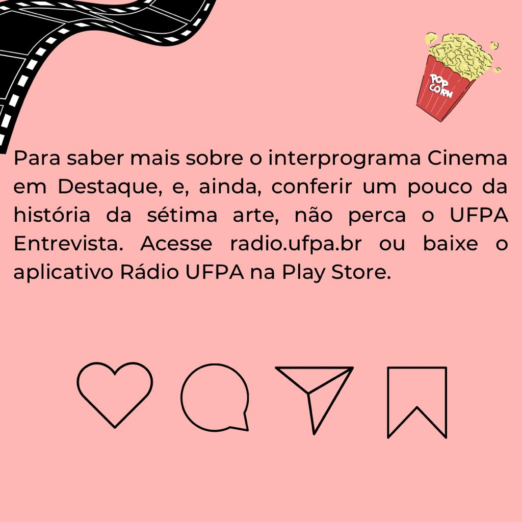 Cinema em Destaque é o mais novo produto na programação da Rádio Web UFPA e para saber mais sobre a história, a importância e muito mais detalhes sobre as produções cinematográficas em evidencia no Cinema em Destaque, não perca esta edição em radio.ufpa.br