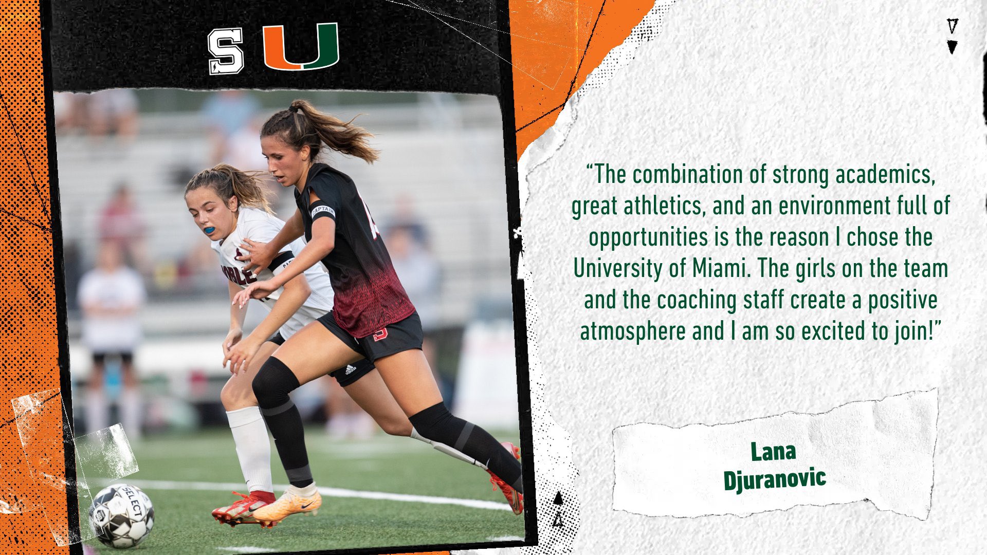 Scarborough Red Storm on X: Senior Lana Djuranovic signs a National Letter  of Intent to attend the University of Miami and play soccer. #GOSTORM  #STORMSOCCER @MiamiHurricanes t.coFnnl2jVHAL  X