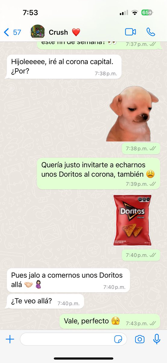 ferchiios's tweet photo. @Doritos_Mx Valió barriga banda, espero poder ganar para verla allá 🥺
#FallarEsDeValientes @Doritos_Mx https://t.co/G9n9dYQ4pc