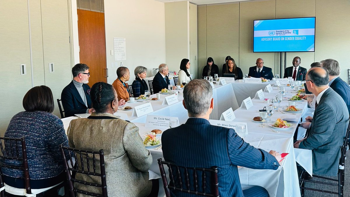 Very pleased to have convened the first meeting of my Advisory Board on #GenderEquality. I firmly believe that, together, we can make great strides towards a more inclusive and gender-equal world. Thank you for your commitment towards this important cause. #UNGA78…