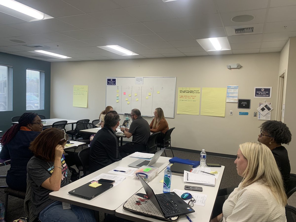 marymoss78's tweet image. Secondary Math Coaches taking a deep dive into the BIG-M Purpose and Instructional strategies for Alg and 6th grade benchmarks.  Always such a reflective and engaged group. #PascoMath @Depicmath