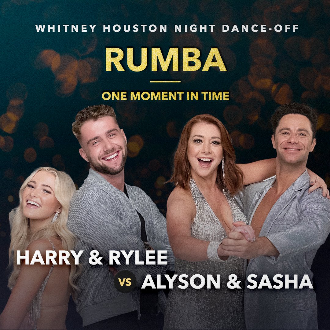 These couples are getting their dance on for tonight's #DWTS dance-offs! It all goes down live at 8/7c on #WhitneyHoustonNight! 🎉