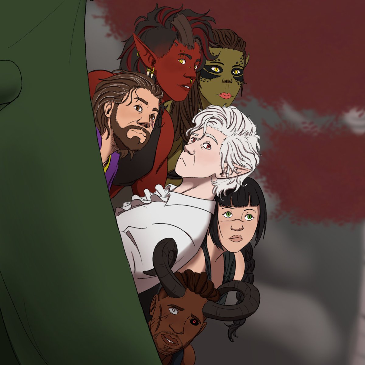 EBareee's tweet photo. When kids hear their dad yellin at something and they’re all trying to find out who got caught this time.

Just had a pose I wanted to do, so ya got these little shits again.

#baldursgate3 #BG3 #astarion #Gale #shadowheart #Wyll #Karlach #laezel https://t.co/pMipIBseqs