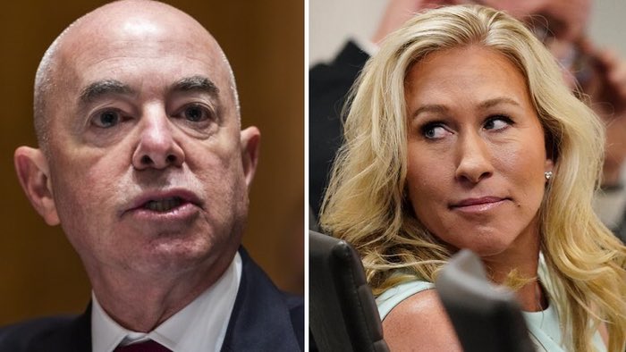 The fact that EIGHT house Republicans voted AGAINST <a href="/RepMTG/">Marjorie Taylor Greene</a>’s resolution to bring Articles of Impeachment against Biden DHS Secretary Mayorkas is EXTREMELY telling.

We have WAY too many democrats pretending to Republicans that have infiltrated our party.

Mayorkas has WILLINGLY