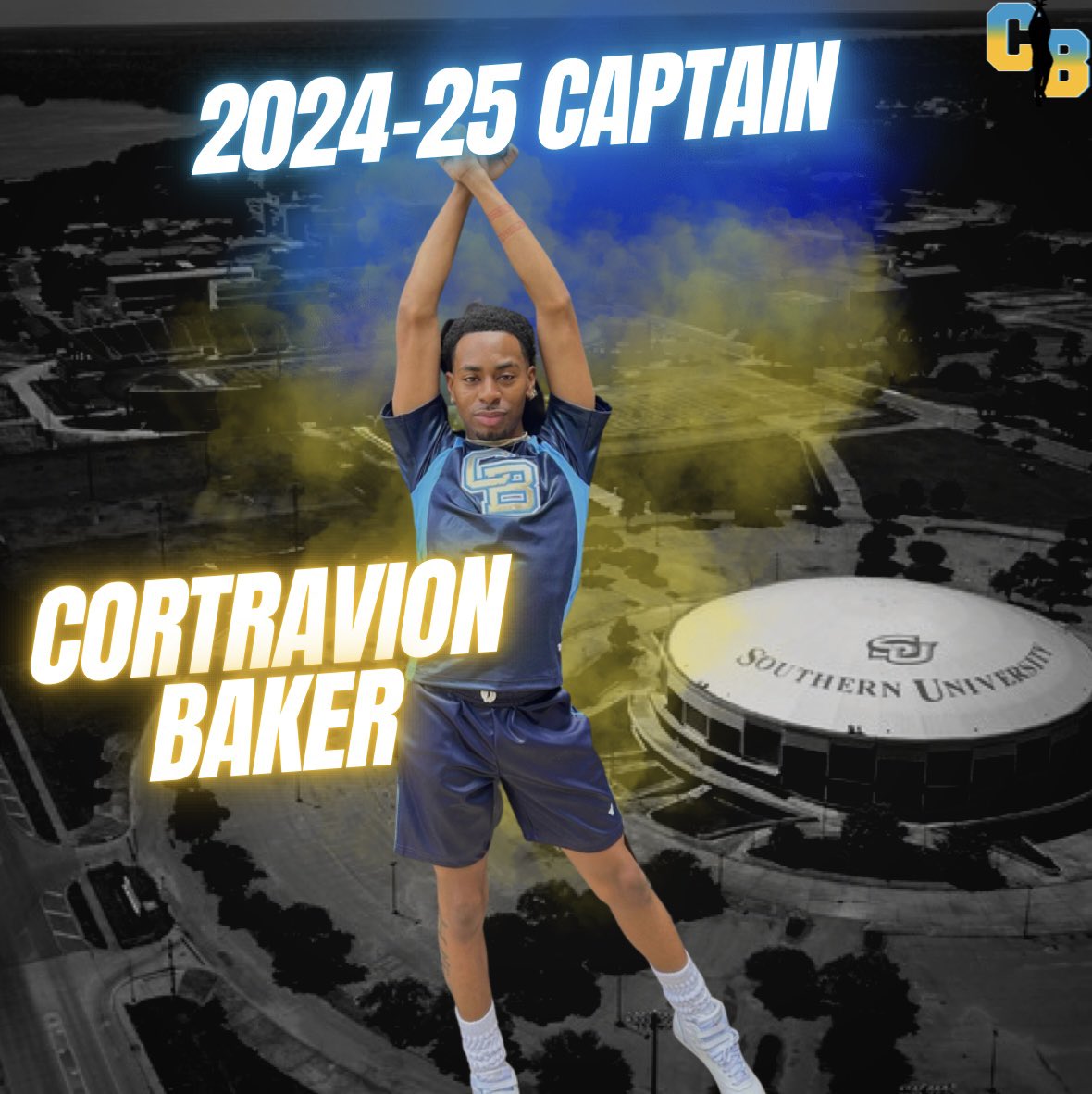 Su_codeblue's tweet image. Join us as congratulate our 2024-25 CAPTAIN Mr. Cortravion Baker 💙💛💙💛 

#codebluestompnshake #stompnshake #rookie23 #batonrouge #southernuniversity #varistyspirit #cheerleading #hbcu #hbcucheer #subr #suno #susla #sujags #sujaguars #jaguarnation #225 #explorepage