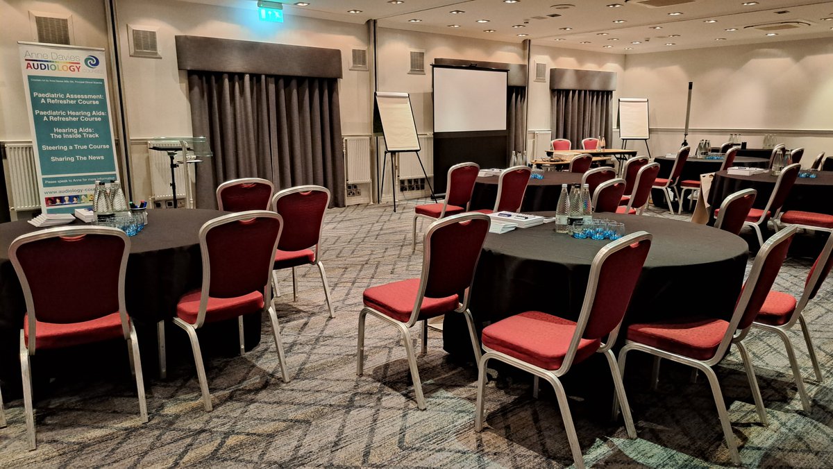 DaviesAnne's tweet photo. All ready to welcome those attending 'Paediatric Assessment: A Refresher Course' tomorrow at The Park Royal Hotel in Warrington. I am proud and humbled this is the 40th course I have run since 2009, with over 1000 attendees in that time. https://t.co/fg5wKSPD7m #AudiologyCourses https://t.co/C5qJpP9mf3