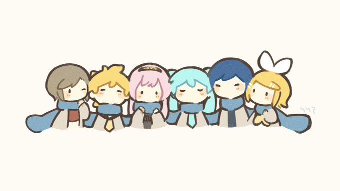 寒い日はKAITO兄さんのマフラーであったまろうね #ピアプロキャラクターズ 
