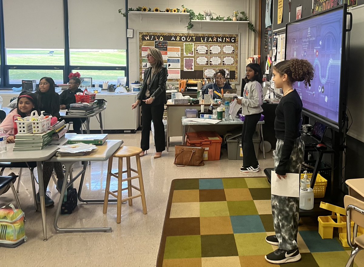 CIVICS IS BACK!  So happy to have the Honorable Judge Andrea Duffy and her team of attorneys join us again this year <a href="/OakPark_NPSD/">Oak Park Elementary School</a> teaching our 6th graders about Civics. #civics #government #oakparksharks