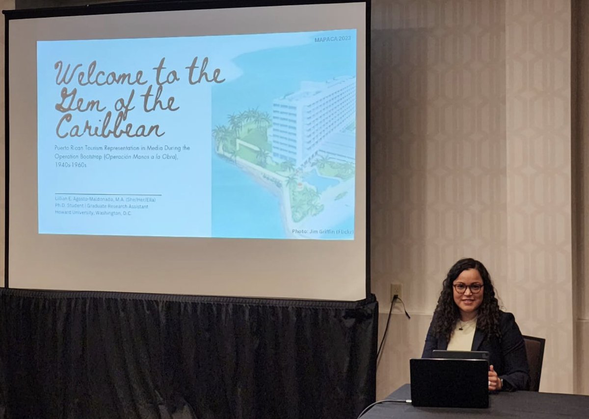 LillianEnid's tweet photo. "Welcome to the Gem of the Caribbean" | Este pasado fin de semana presenté uno de mis trabajos investigativos sobre la representación de la experiencia puertorriqueña en campañas de turismo en los medios en la conferencia anual de @MAPACAnet en Philadelphia. #MAPACA2023 https://t.co/FN4TWKaKv6
