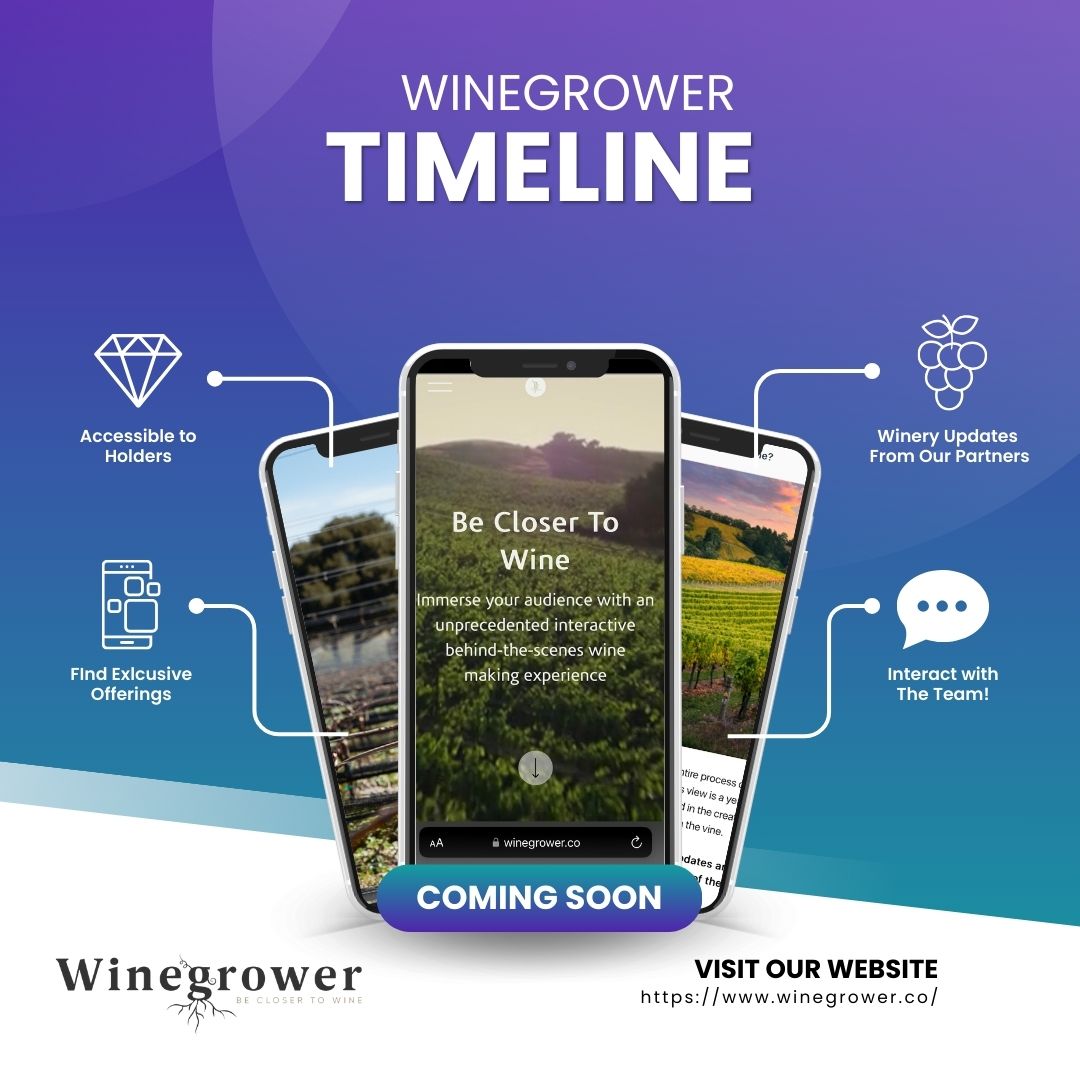 Join us Tomorrow at 2 pm PST for a special preview of our WineGrower Dashboard! 🍷

Take a quick look into what we have been building for the past year and see how we plan to make a splash in the Wine World &amp; Web3!

Join our Discord and RSVP here: discord.gg/vZFP2v4MyM