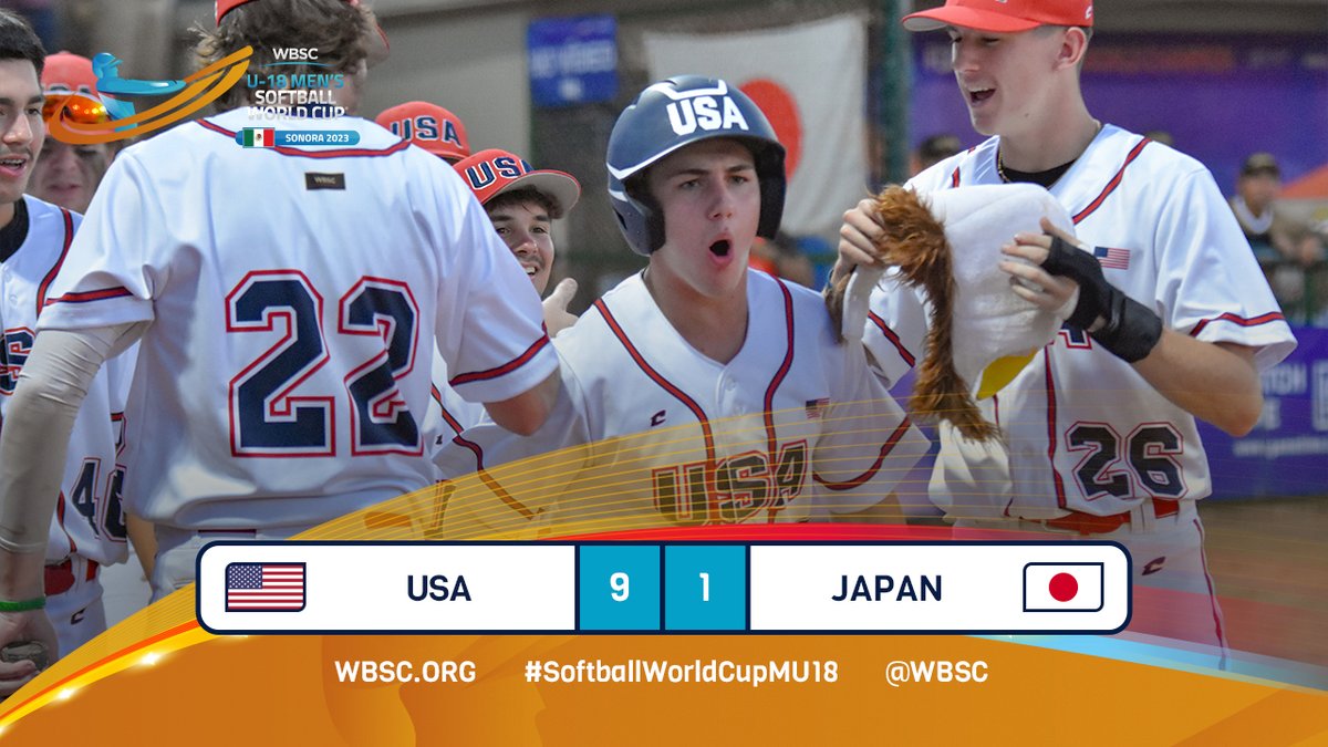 WBSC's tweet photo. 🇺🇸 Second win for USA!!!

#SoftballWorldCupMU18 https://t.co/aB8ZMggbuK