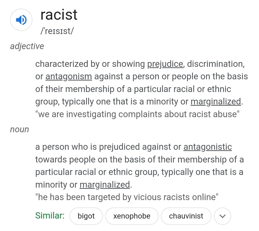 malissaali's tweet photo. @TamilInPajamas Your behavior is a straightforward Google definition of racist.
Just because you are tamil does not give you a free card to be racist. Maybe take a step back and reevaluate your behavior. https://t.co/3aonprBTxP