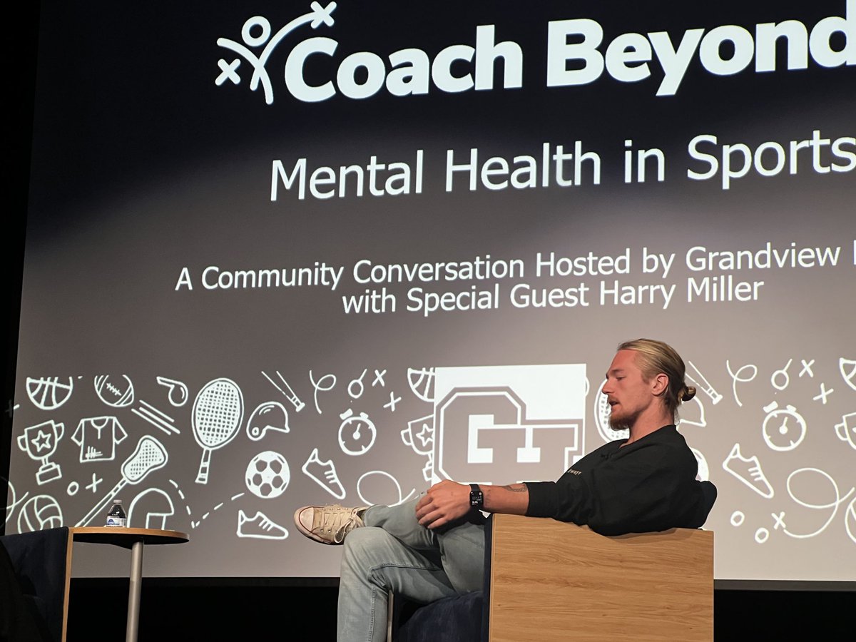 Thank you ⁦Harry Miller for your courage and helping de stigmatize mental health with our students, coaches and families.