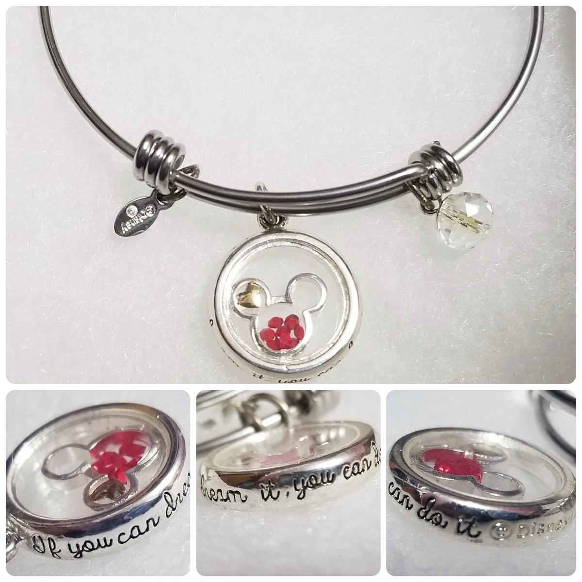 TeriE's tweet photo. Cute Gift #DISNEY Mickey Charm Bangle Bracelet ~ #DisneyQuote If You Can Dream It, You Can Do It
#disneygifts #stockingstuffers #charmbracelet #MickeyMouse #disneyjewelry #Disneyfashion #giftideasforher #inspiration #disney #mickey
https://t.co/5XV40ehVQU #eBay via @eBay https://t.co/wKCfiLTPNs