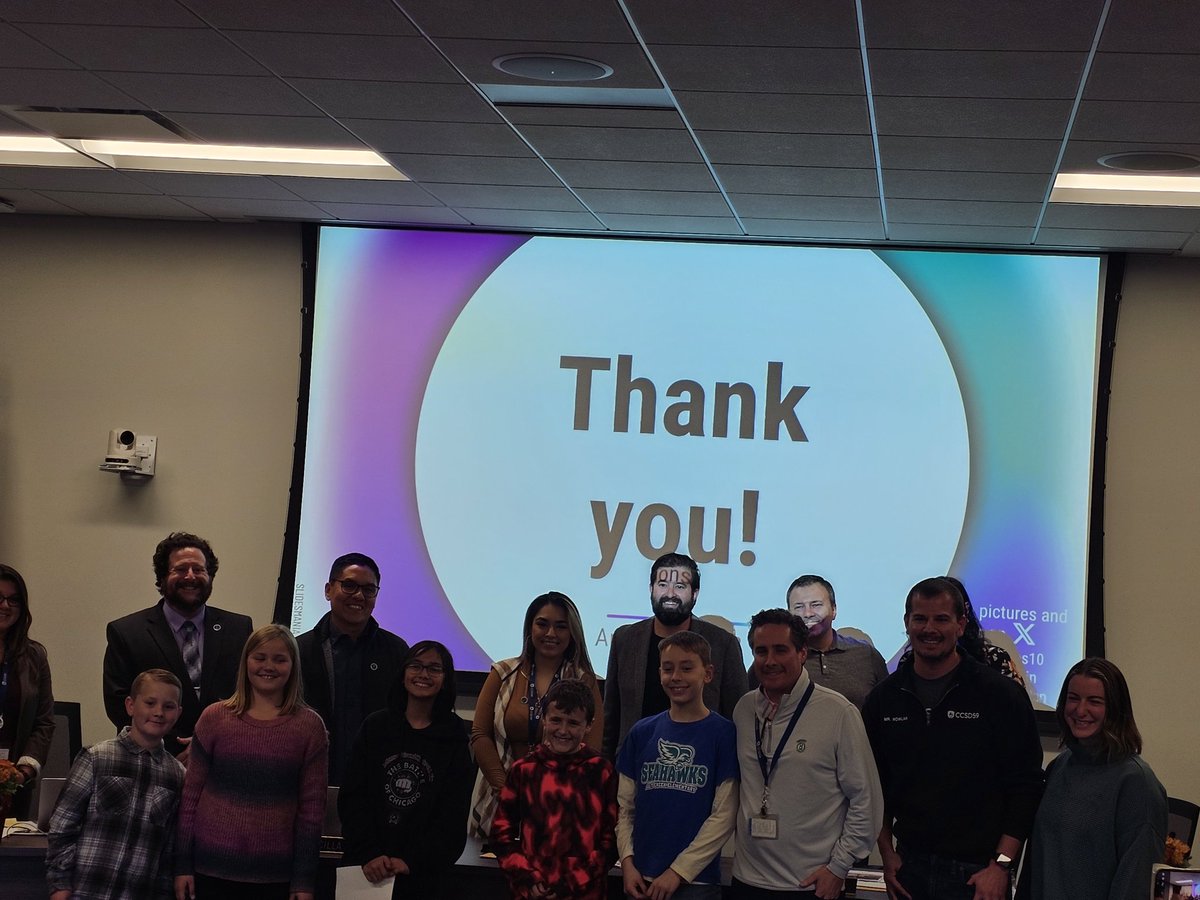 GriseldaTapia's tweet photo. Thank you @BoPhillips10 @juliebotkin @CoachNowlan and students for presenting at the Board of Education meeting! "Physical education is critical in educating the whole child." @D59SaltCreek https://t.co/pDY86FGX8A