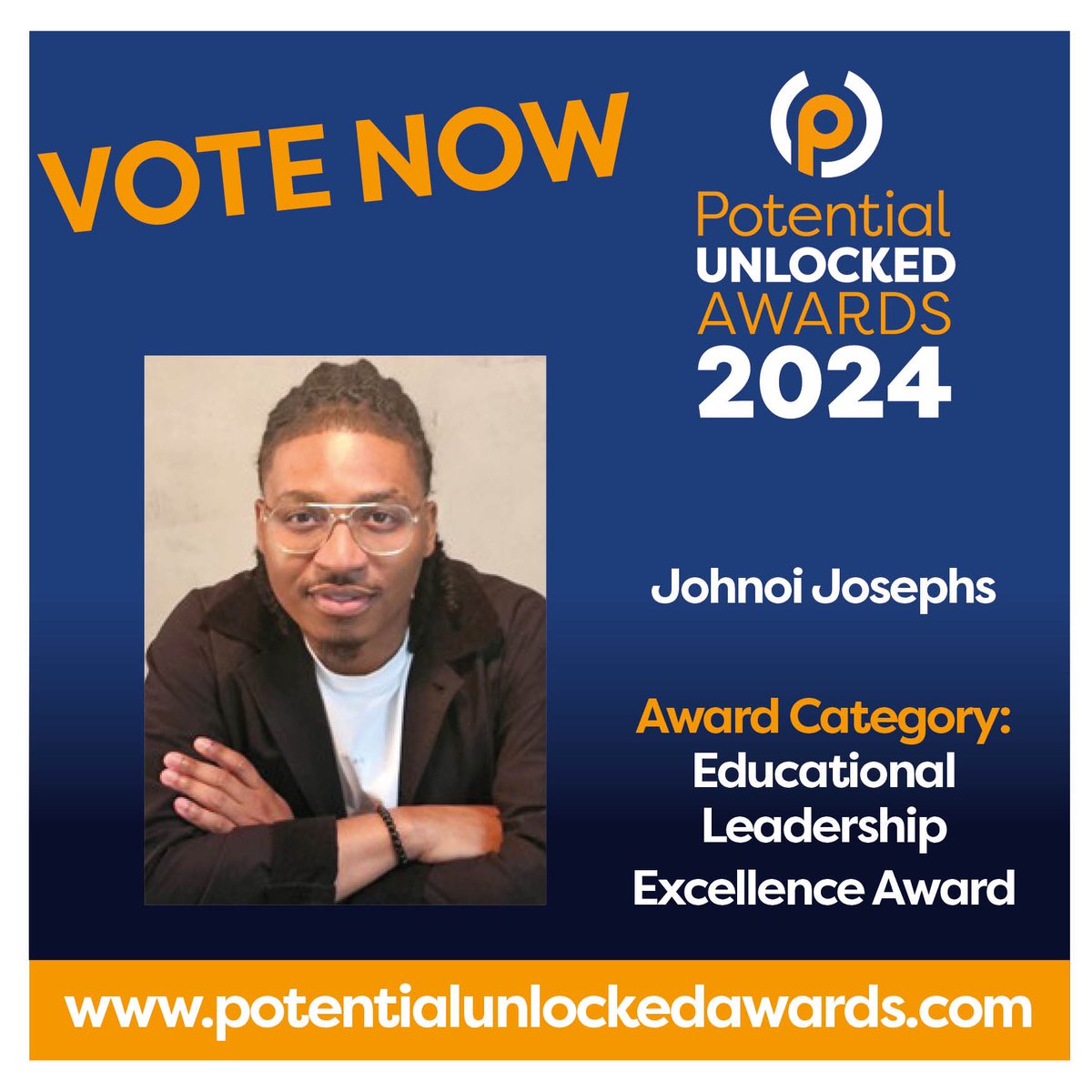 misterjjosephs's tweet photo. I am honoured to have been nominated for the #Potentialunlockedawards under the category Educational Leadership Excellence. It’s  going to be tough voting but click the link for me and @BlackMenTch 😅😮‍💨

https://t.co/Y3MiTpfeyt https://t.co/1cHOvKGb5Z
