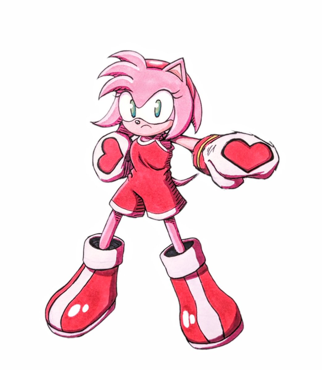 sonic the hedgehog and amy rose (sonic) drawn by steffybs