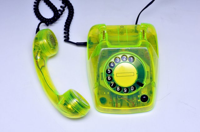 3CC0__'s tweet photo. Rare 1970s Neon Green Transparent Rotary Dial Telephone ☎️ https://t.co/MWVDWZzOLk