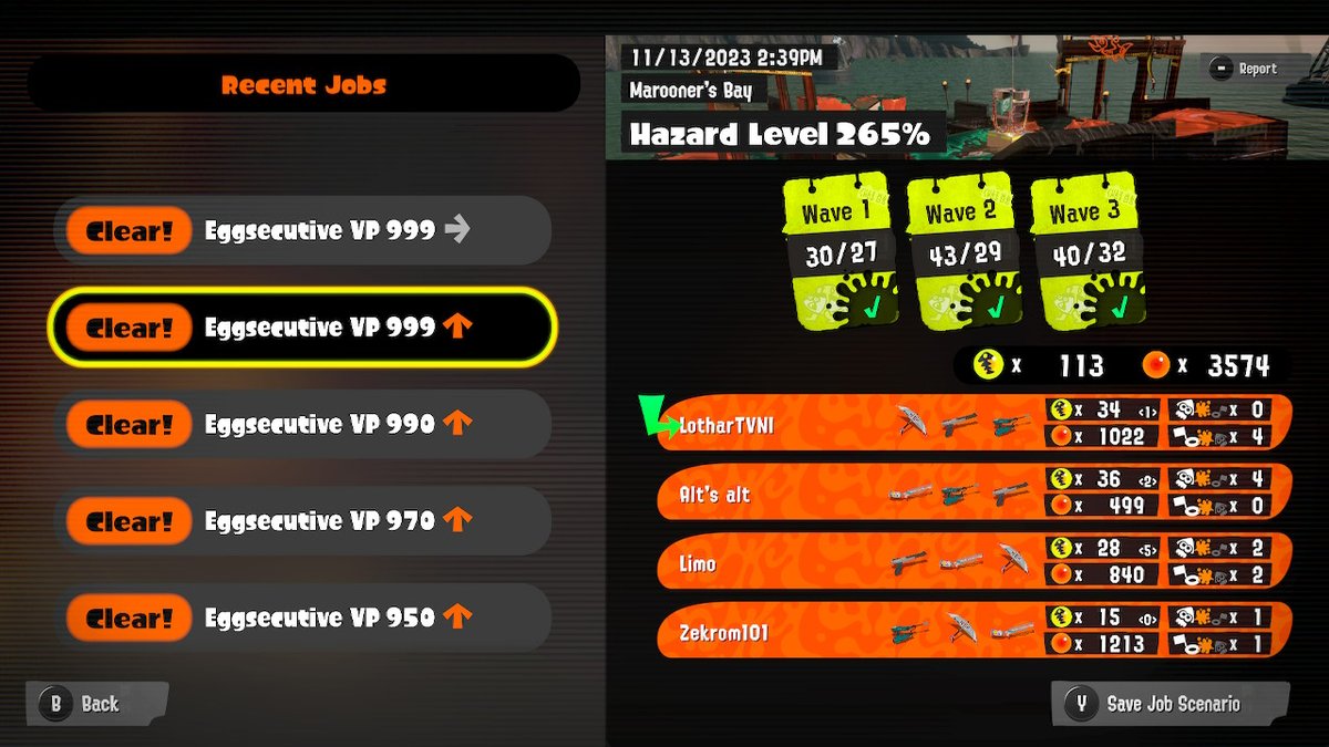 Final 9s badge acquired. <a href="/ALT_0_0_7/">Joe</a> , <a href="/TheLimomon/">Limo</a> , and <a href="/Zekrom202/">Zekrom101</a> were there along for nearly the whole run. Thanks for the fun! #Splatoon3 #NintendoSwitch