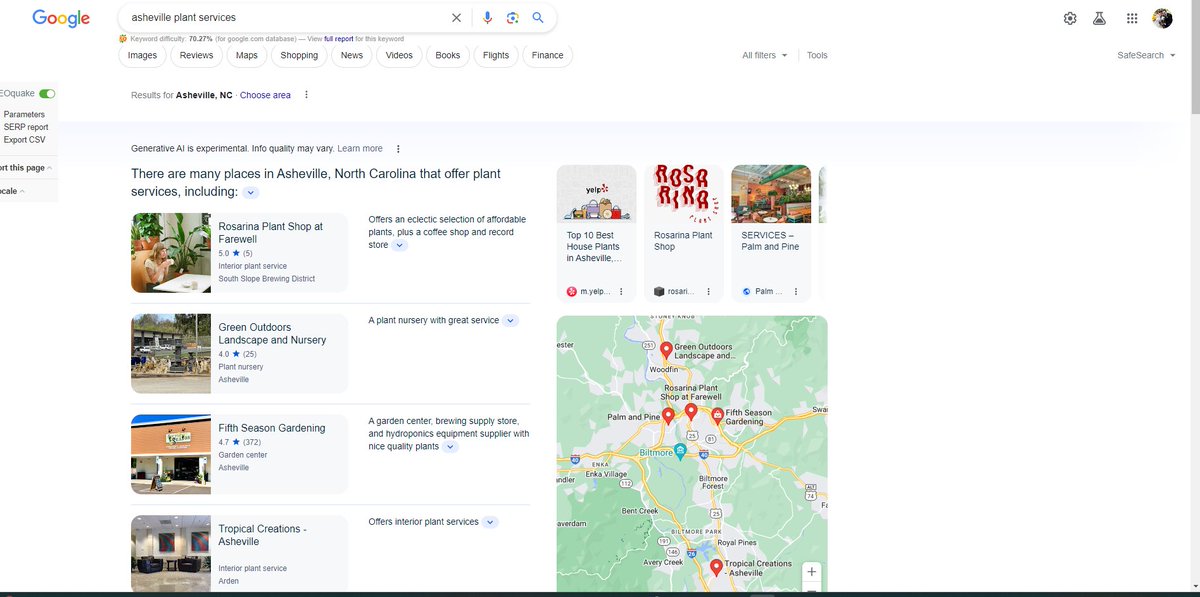 alex_deckard's tweet photo. I got my first generative AI local pack this afternoon. It surprises me to see so many local business options in the AI local pack especially considering how truncated local search has become the last few years. 
#SEO #SGE https://t.co/dhRJ1QMFxq