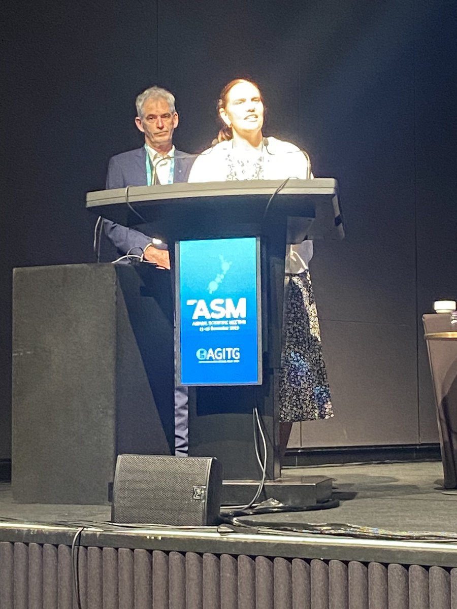drsarahhayes's tweet photo. I’ve moved right up the front for this next #AGITG23 @GICancer session- starting with a focus on familial CDH1 mutant gastric cancer, with a talk from A/Prof Karyn Paringtai and Prof Parry Guilford, on addressing cultural inequities in #cancerresearch #NoResearchAboutUsWithoutUs https://t.co/YhDkFo1g8j