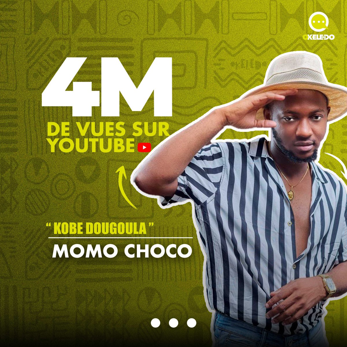 Okeledomag's tweet photo. Aw ta kalama que "Kobe Dougoula" wa ? C'est la fête sur YouTube avec Momo Choco qui vient de dépasser les 4M de vues avec ce beau clip sorti le 27 avril 2022.
🔗https://t.co/FIqxOSbXWq
#Momochoco #Okeledocelebrationvue https://t.co/TXahu8L9Hu