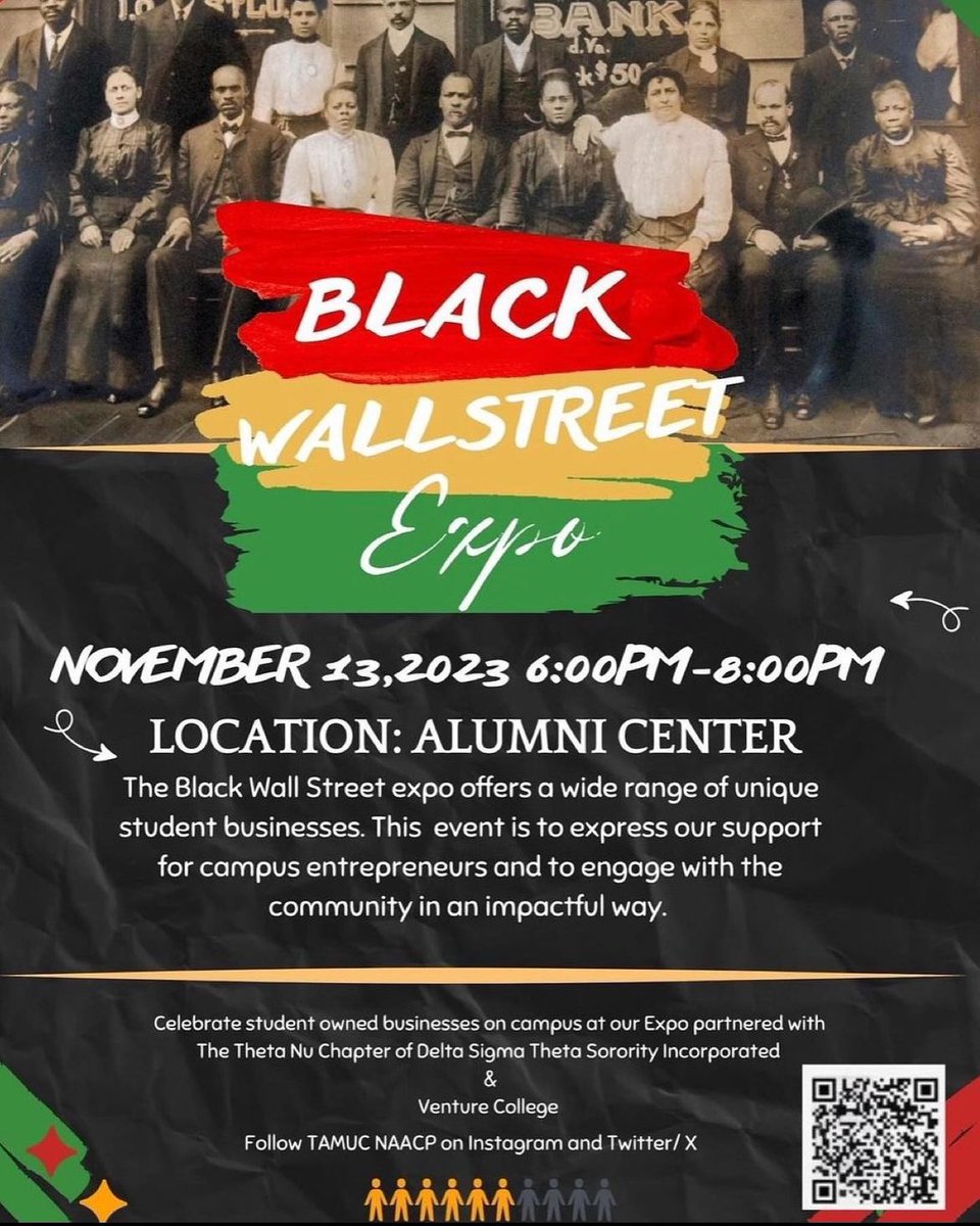 Make sure you come and support the student businesses here on campus TODAY at the Black Wall Street Expo. We hope to see you all there! ♥️