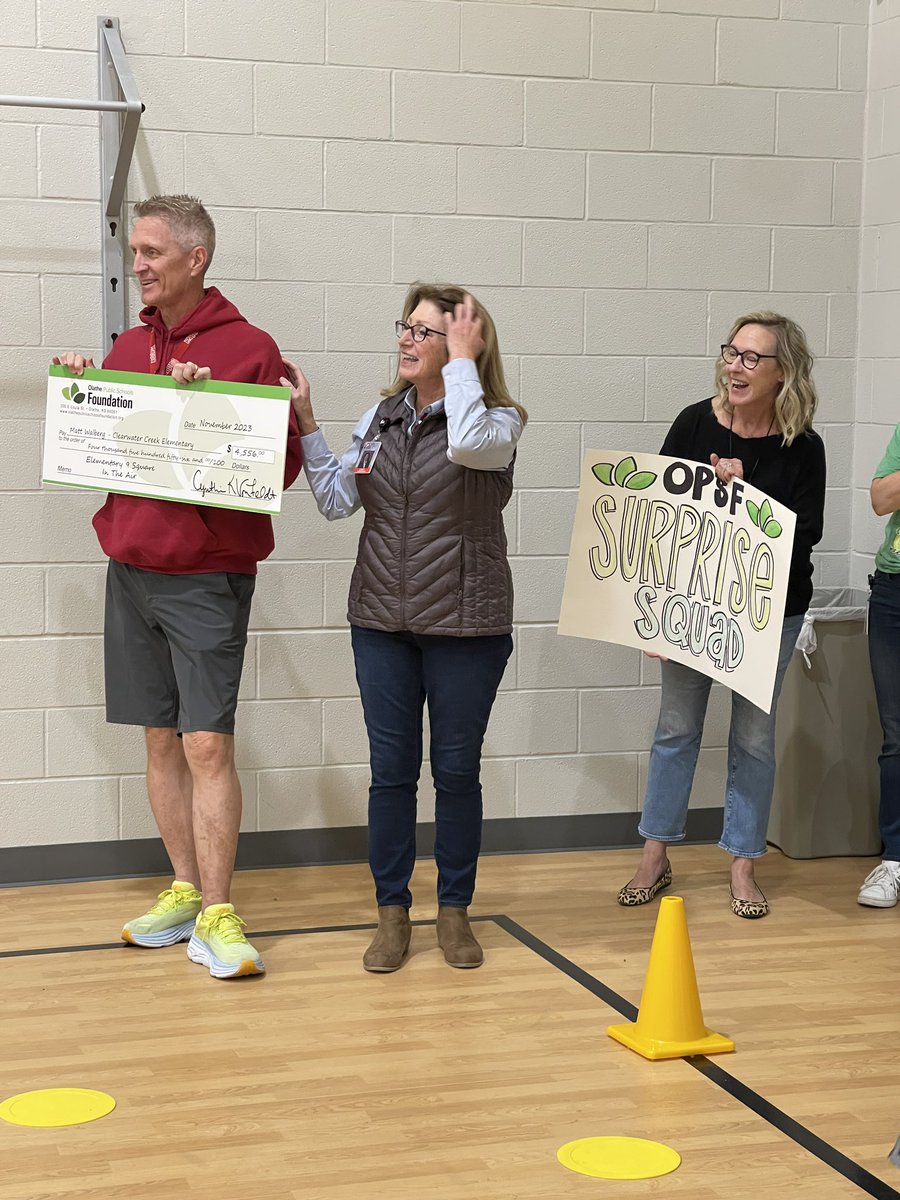 Matt Walberg (@mcwalberg) on Twitter photo So honored to have a visit from the OPSF Surprise team today! With the grant we will get six 9 Square In The Air units to share between the elementary schools! <a href="/OPSF233/">Olathe Public Schools Foundation</a> <a href="/olatheschools/">Olathe Public Schools</a> <a href="/OlatheElemPE/">OlatheElemPE</a> <a href="/CWCcoyotes/">ClearwaterCreekCoyotes</a> So honored to have a visit from the OPSF Surprise team today! With the grant we will get six 9 Square In The Air units to share between the elementary schools! <a href="/OPSF233/">Olathe Public Schools Foundation</a> <a href="/olatheschools/">Olathe Public Schools</a> <a href="/OlatheElemPE/">OlatheElemPE</a> <a href="/CWCcoyotes/">ClearwaterCreekCoyotes</a>