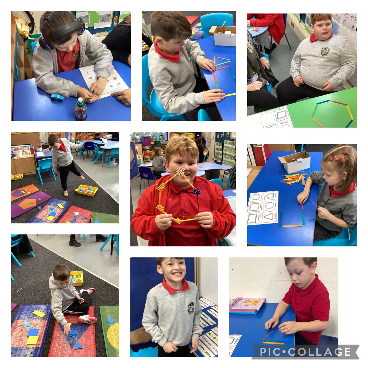 DanygraigP's tweet photo. The Sunbeams were hard at work this morning learning about shapes and their properties in lots of different ways. Plenty of good learn-a-lot skills on show! #DYGPNUM #DYGPFUN. https://t.co/QBTlvIZsbM