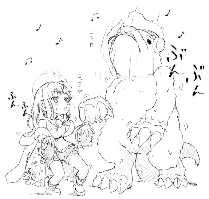 ARKの絵もいっぱい描けたらいいなぁとrkgk メガテリからタテノリを学ぶタテノりつきん