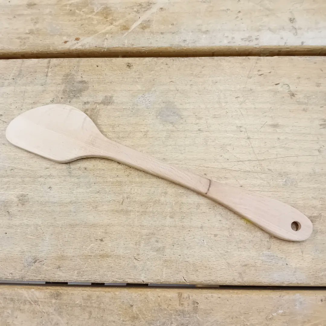 fabtech26's tweet photo. In awe of Rodion's (S3) Practical Woodwork skills. He independently designed, cut and shaped this spatula as an extension task after recently completing his shelf project. #practicalwoodwork #dunoongrammarschool #craft https://t.co/PNvAnUa5lZ
