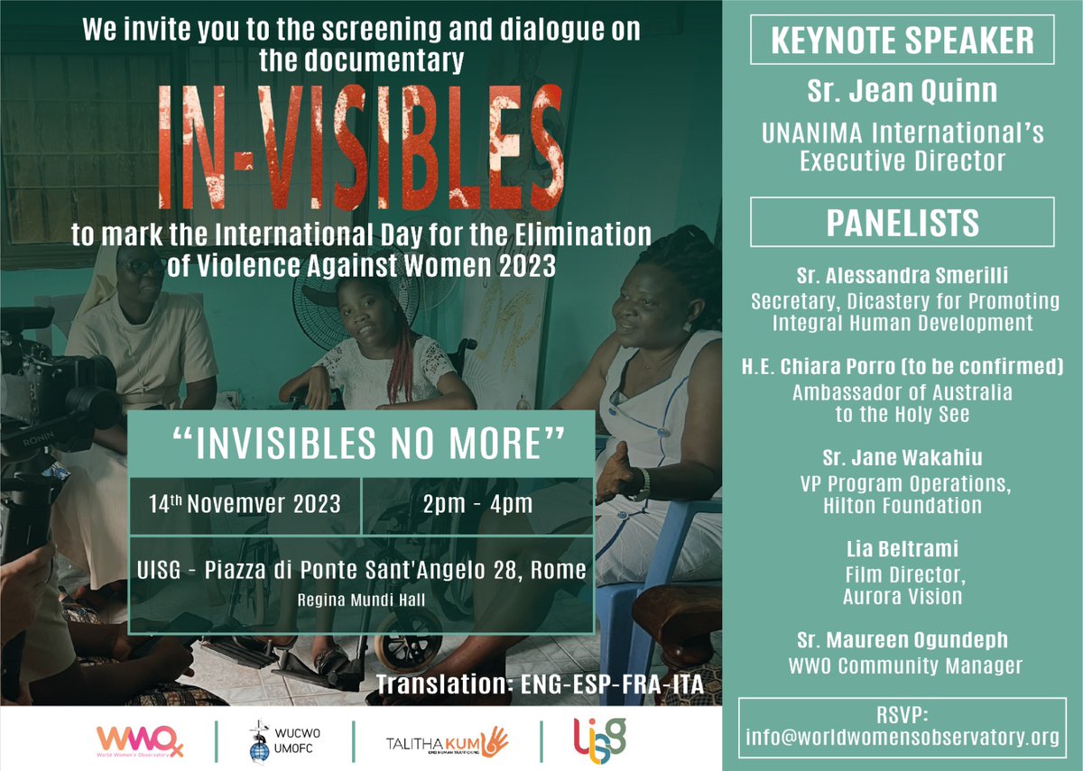 Tomorrow, Tuesday November 14 at 11:00AM GMT (8:00AM ET), UI Executive Director Jean Quinn is presenting the keynote address at 'Invisibles No More' to mark the International Day for the Eradication of Poverty!