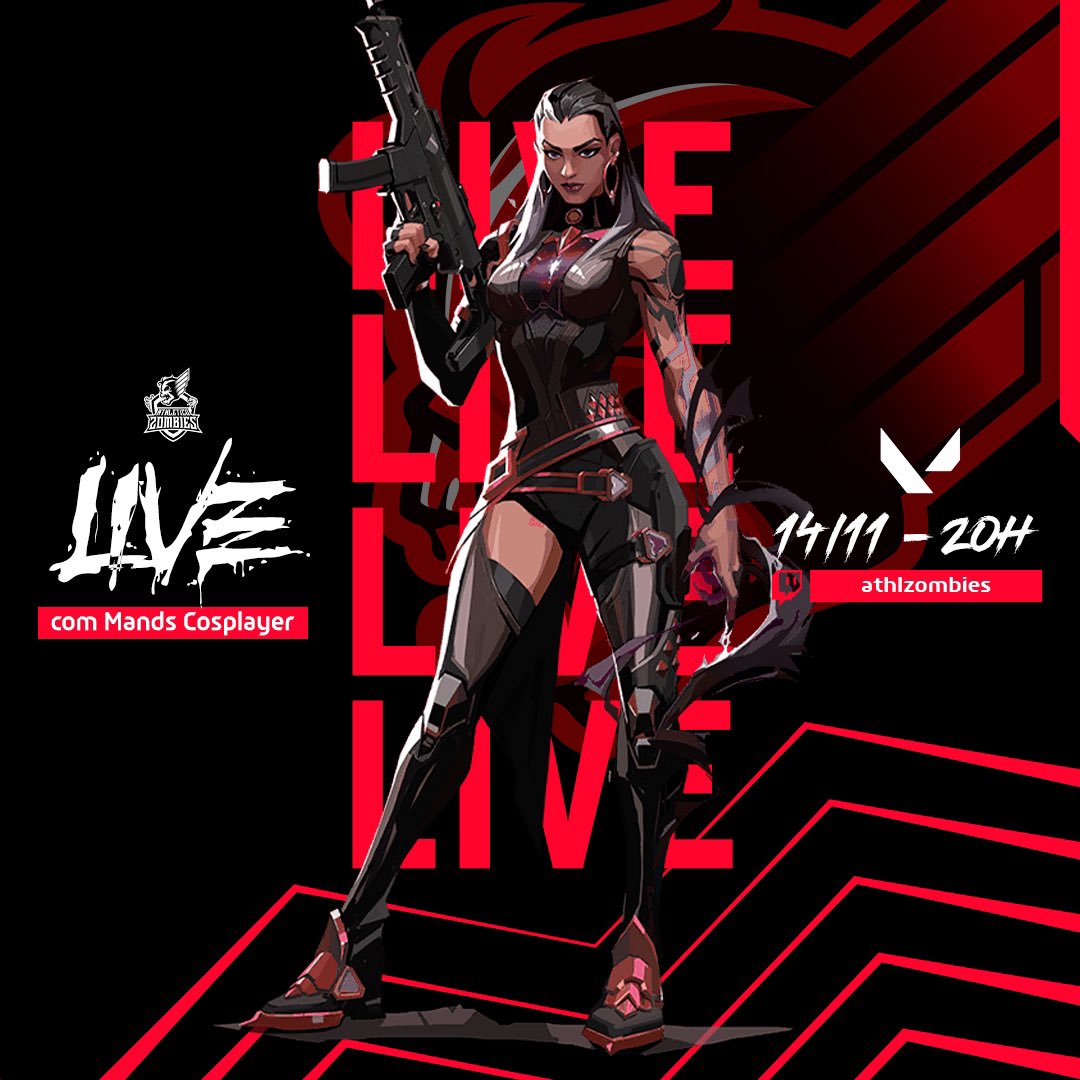 Fique ligado! 🧟‍♂️

Amanhã tem Zombies no Valorant com a <a href="/mandscosplayer/">𝑀𝒶𝓃𝒹𝓈𝓏𝒾𝓃𝒽𝒶 🦋</a> 🧜🏼‍♀️!

A live começa às 20h na nossa Twitch. Esperamos vocês! 

#GoAthz #Athletico #AthleticoZombies #Valorant #Twitch