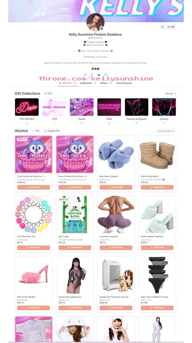 Updated my wishlist on Throne. Be a good pet and give me what I want. 💋  🎁 femdom findom mindfuck mistress