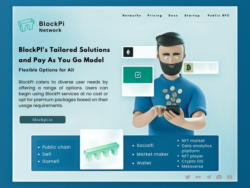 ChiomaChukwura2's tweet image. 🔗#BlockPI's Tailored Solutions and Pay As You Go model;
"Flexibility options for all"

🚀 #BlockPI caters to diverse user needs by offering a range of options, Users can begin using #BlockPI services at no cost or Opt for premium packages based on their usage requirements.