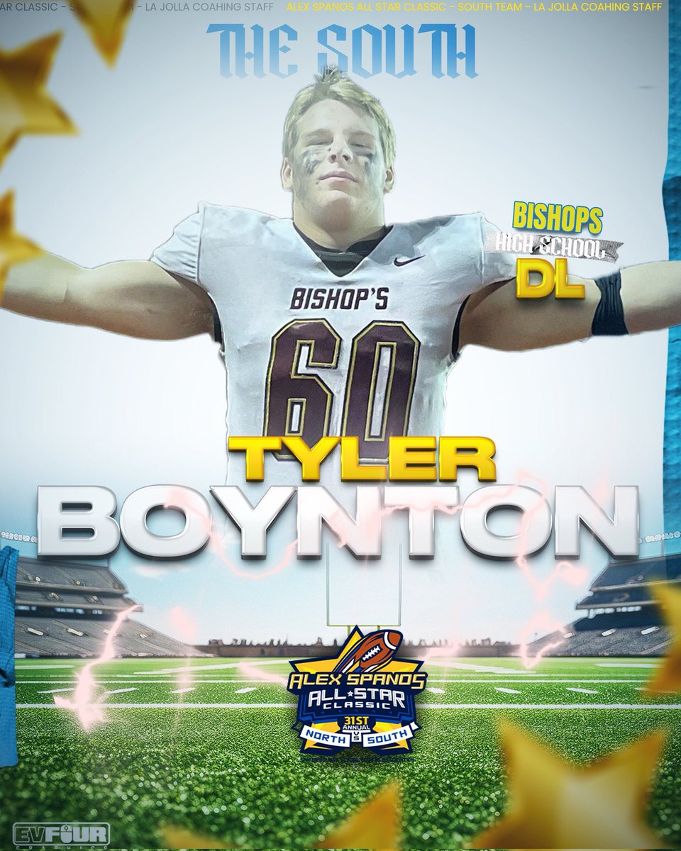 Tyler Boynton (@tylerboynton24) on Twitter photo Excited to announce that I will be playing in the Spanos All-Star Classic for the South! <a href="/BishopsFootball/">Bishop's Football</a> <a href="/CoachRoachLJ/">Tyler Roach</a> Excited to announce that I will be playing in the Spanos All-Star Classic for the South! <a href="/BishopsFootball/">Bishop's Football</a> <a href="/CoachRoachLJ/">Tyler Roach</a>