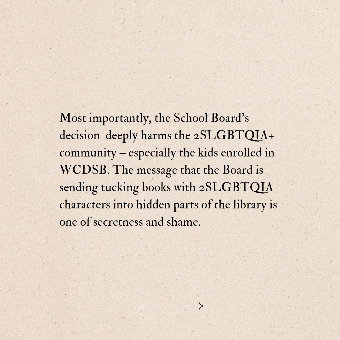 To the administration and trustees of the Waterloo Catholic District School Board (complete text of letter in the images is also in the thread below.)