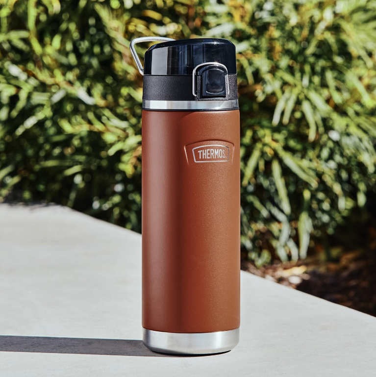 Thermos on X: Saddle, spout, stainless steel. Our Water Bottle