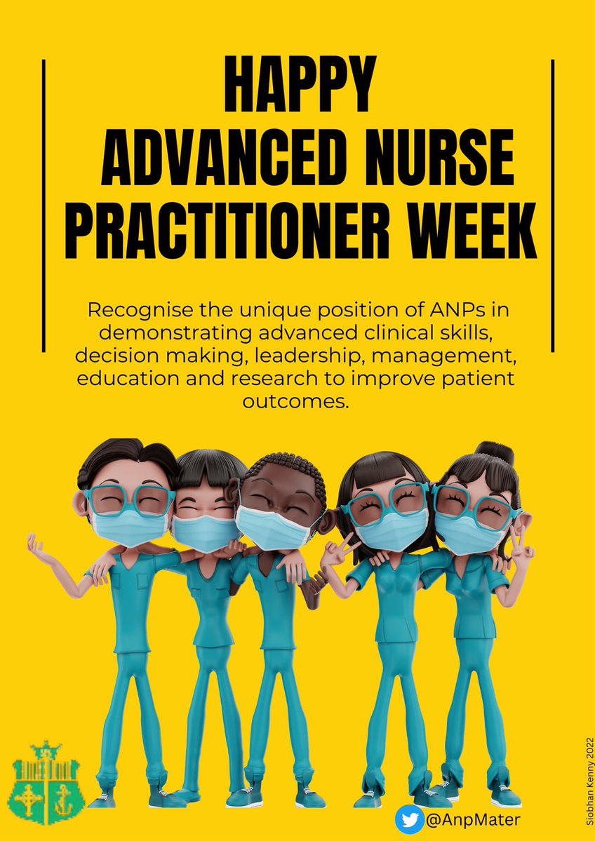 Happy advance practice week to all, especially our fantastic <a href="/TCD_SNM/">School of Nursing & Midwifery, TCD</a> advance practice candidates and graduates.