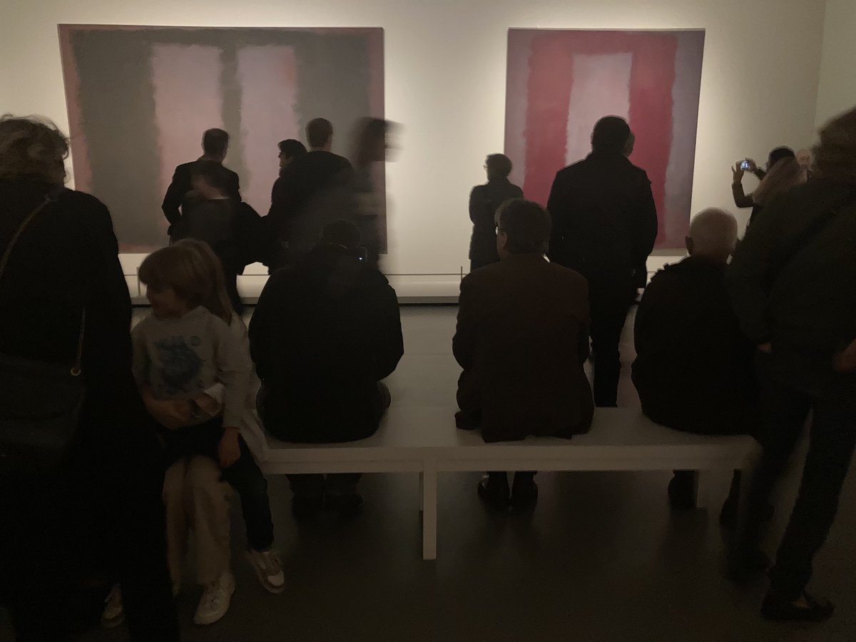Des œuvres de #Rothko si lumineuses d'habitude , vues dans la pénombre à la fondation #Vuitton !!!