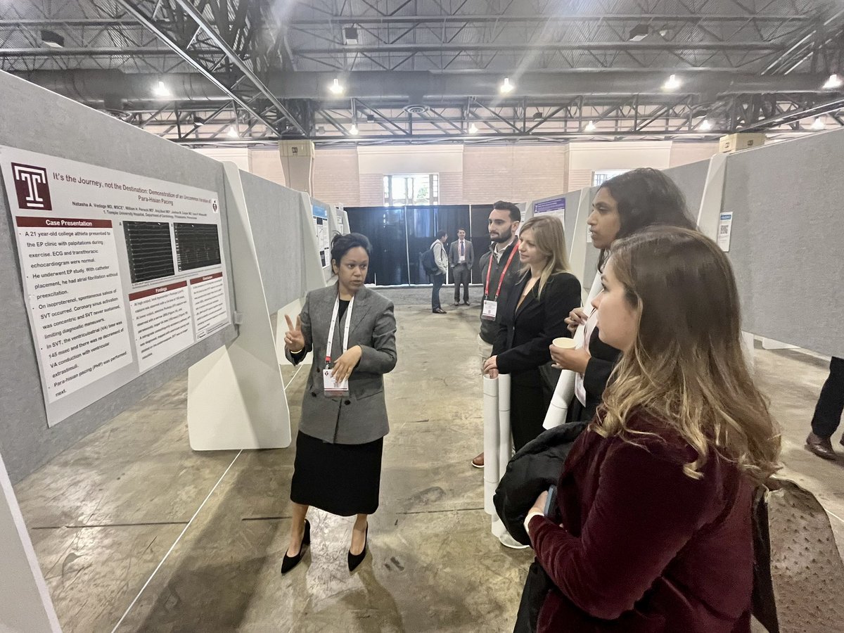 ⚡️Para-Hisian pacing ⚡️EXPERTLY explained by our senior fellow Natasha Vedage @nat_ved 👏🏽 #TempleMade 🏥 @TempleCards & @TempleIM @AHAMeetings #AHA23 “It’s the Journey, Not the Destination” Thank you to our dedicated EP mentors @docwhitman @narrowQRS @whperucki @AnujBasil