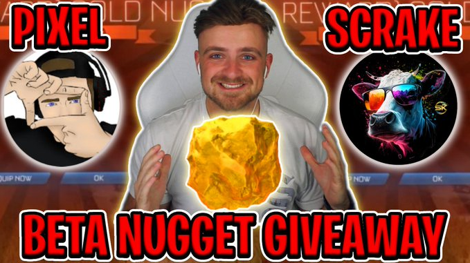 ⚡️BETA NUGGET GIVEAWAY!🐮 

🤝All Platforms🤝

How to enter: 
➡️ Follow <a href="/pickapixelyt/">Pixel</a> &amp; <a href="/Scrake_killer/">Scrake_Killer</a>
 ❤️ Like 
♻️ Retweet 

⌛️ Ends: Tuesday, November 28th 

🙏 Good luck!
 #Giveaway #Giveaways #RocketLeague