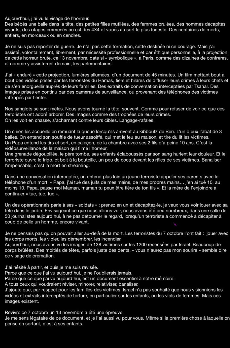 Revivre le 7 Octobre, un 13 Novembre.